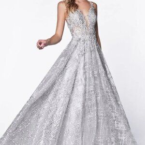 Glitter Special Occasion Formal rhinestone beaded Embroidery Long Evening dress